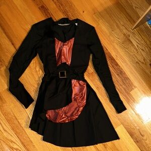 Medium adult | red and black long sleeve dance costumes